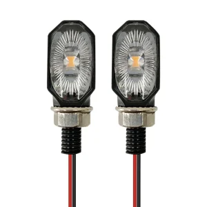 Par piscas LED octagonais rosca pequenos