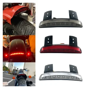 Farol Traseiro LED Guarda-Lama Harley Chopper - Luz Presença e Stop