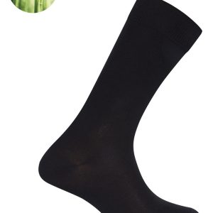 Meias curtas de bambu liso com punho anti pressão