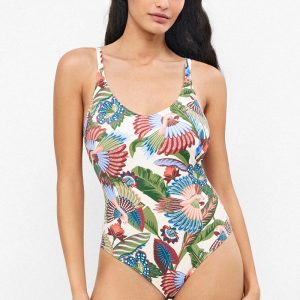 Fato de banho plus size com estampado tribal