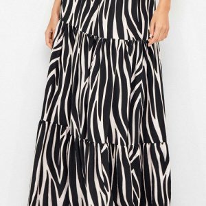 Saia comprida animal print