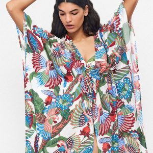 Kaftan estampado tropical