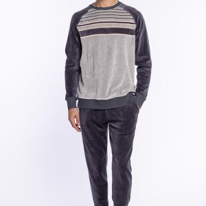 Pijama PB Homem Veludo de Algodão Cinza