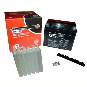 Bateria GS GTX12-BS 12V 10Ah - Selada para Moto 4T