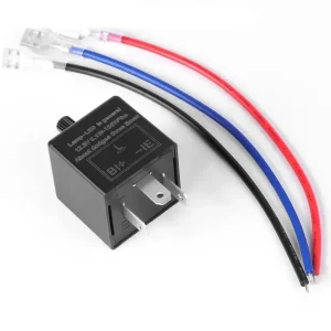 Relé Piscas LED 12V Moto 3 Pinos Ajustável Universal