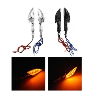 Par piscas LED esqueleto chopper bobber